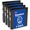 Avery Standard View 3 Ring Binders, 1.5" Round Rings, 275-Sheet Capacity, 2.1 Inch Wide Spine, Black Binders, Ideal for Lightweight Organization and Occasional Referencing (4-Pack of 19204)